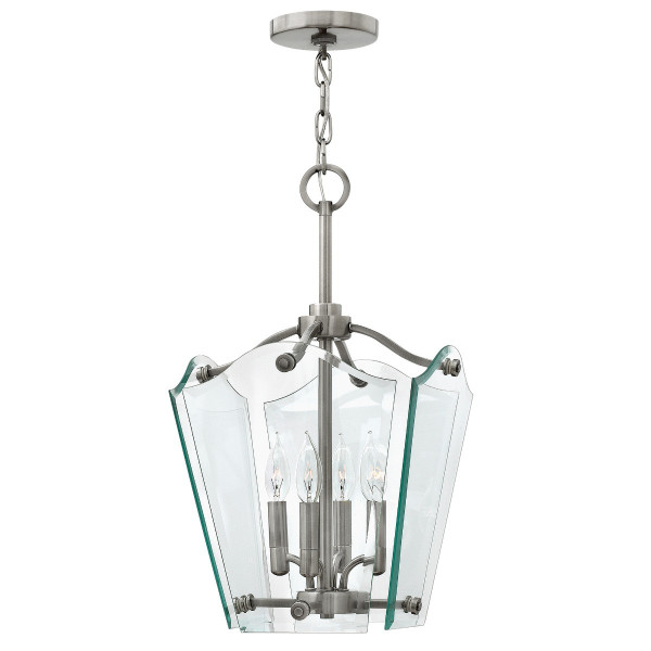 Lampa wisząca polerowany antyczny nikiel Wingate 4xE14x60W Hinkley 854740
