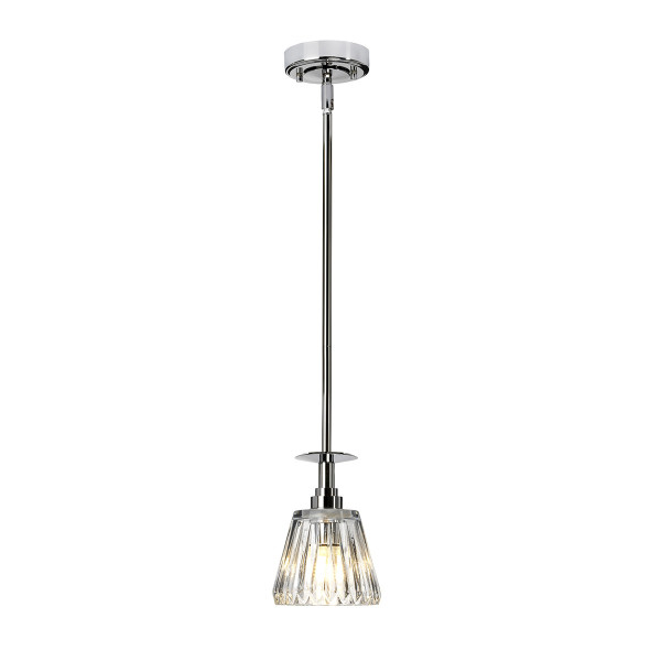 Lampa wisząca polerowany chrom Agatha 1xG9x3W wym: 131x13,6x13,6 cm Elstead 850845