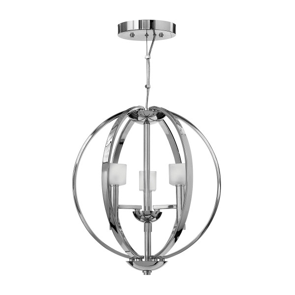 Lampa wisząca polerowany chrom Mondo 3xG9x3W Quintiesse 849336
