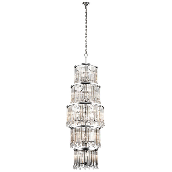 Lampa wisząca polerowany chrom Piper 18xE14x60W Kichler 849747