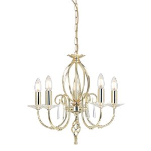 Lampa wisząca polerowany mosiądz Aegean 5xE14x60W Elstead 850490 Lampa wisząca polerowany mosiądz Aegean 5xE14x60W Elstead 850490