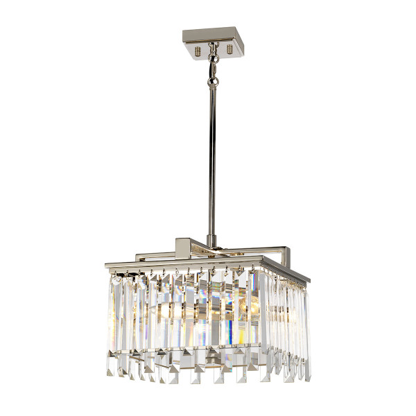 Lampa wisząca polerowany nikiel Aries 4xE14x40W wym: 130,6x32x32 cm Elstead 850409