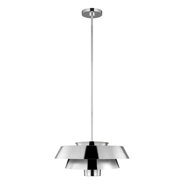 Lampa wisząca polerowany nikiel Brisbin 1xE27x60W Feiss 849760