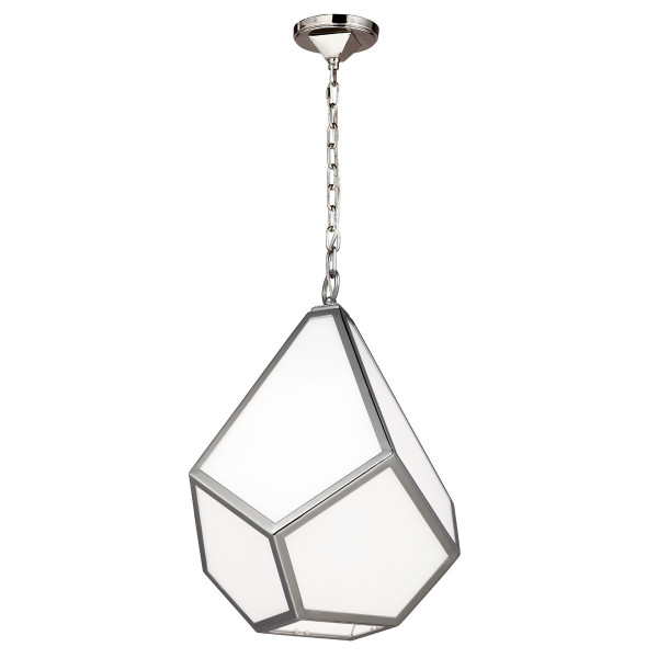 Lampa wisząca polerowany nikiel Diamond 1xE27x60W Feiss 849556