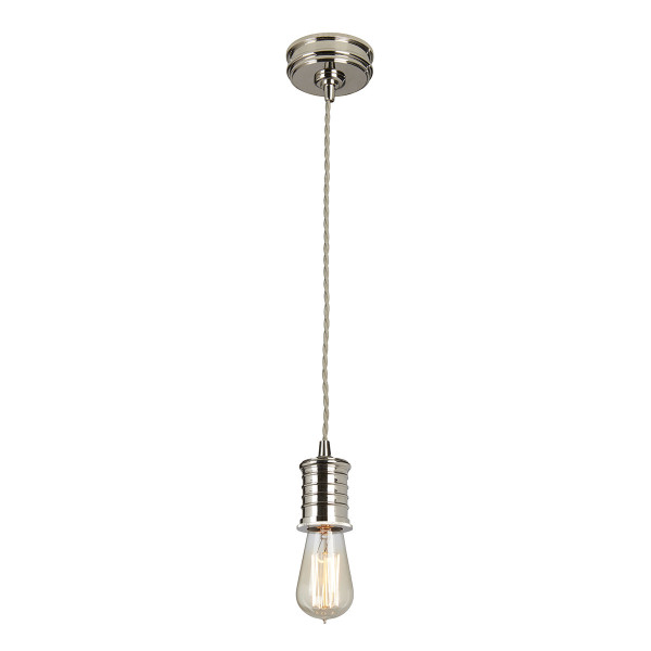 Lampa wisząca polerowany nikiel Douille 1xE27x60W Elstead 850235