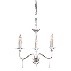 Lampa wisząca polerowany nikiel Finsbury Park 3xE14x60W Elstead 847477