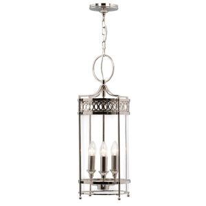 Lampa wisząca polerowany nikiel Guildhall 3xE14x60W Elstead 849375