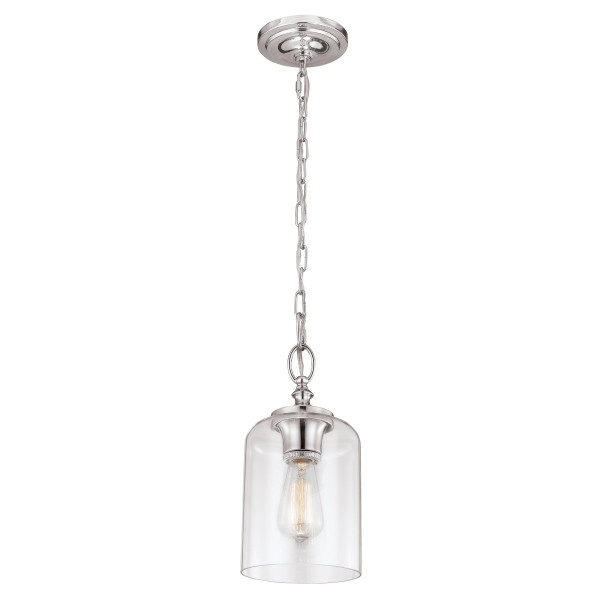 Lampa wisząca polerowany nikiel Hounslow 1xE27x60W Feiss 849227