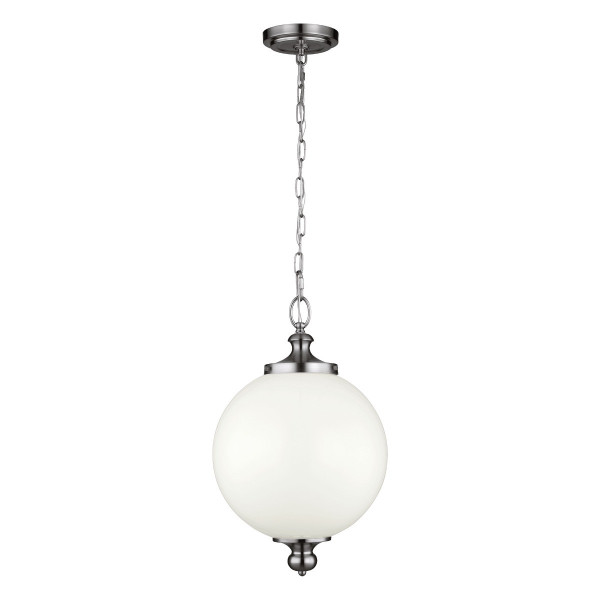 Lampa wisząca polerowany nikiel Parkman 1xE27x60W wym: 49x30x30 cm Feiss 851993