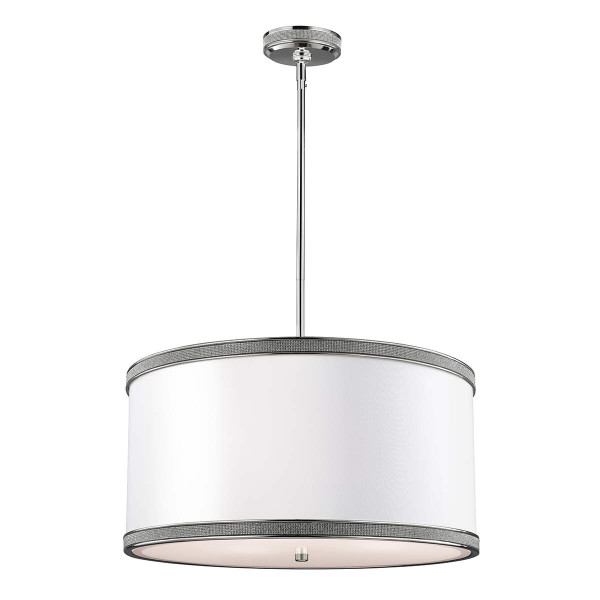 Lampa wisząca polerowany nikiel Pave 3xE27x60W Feiss 849511