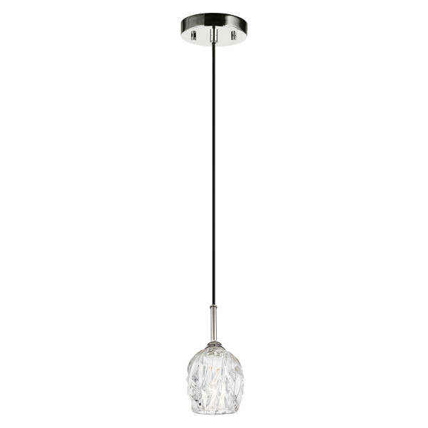 Lampa wisząca polerowany nikiel Rubin 1xG9x3W wym: 457,2x11,1x11,1 cm Feiss 849243