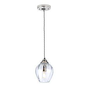 Lampa wisząca polerowany nikiel Tiber 1xE27x60W Elstead 849740 Lampa wisząca polerowany nikiel Tiber 1xE27x60W Elstead 849740