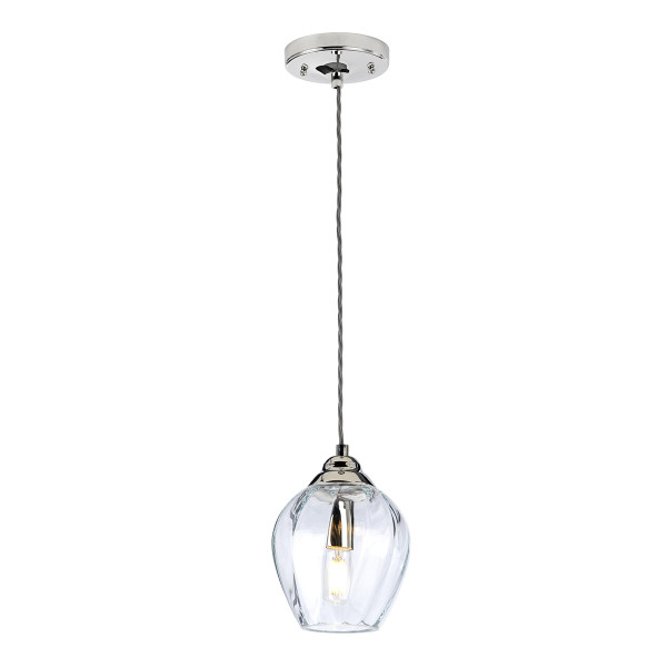 Lampa wisząca polerowany nikiel Tiber 1xE27x60W Elstead 849740