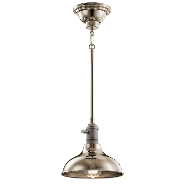 Lampa wisząca polerowny nikiel Cobson 1xE27x60W Kichler 849446