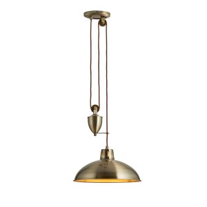 Lampa wisząca POLKA antyczna mosiężna 1xE27x20W wym:198x37x37cm IP20 Endon 1027172 Lampa wisząca POLKA antyczna mosiężna 1xE27x20W wym:198x37x37cm IP20 Endon 1027172