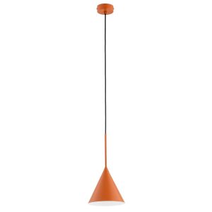 Lampa wisząca pomarańczowo-czarna FABO 1xE27x15W wym: 90x17x17 cm Alfa 841553 Lampa wisząca pomarańczowo-czarna FABO 1xE27x15W wym: 90x17x17 cm Alfa 841553