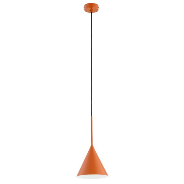 Lampa wisząca pomarańczowo-czarna FABO 1xE27x15W wym: 90x17x17 cm Alfa 841553