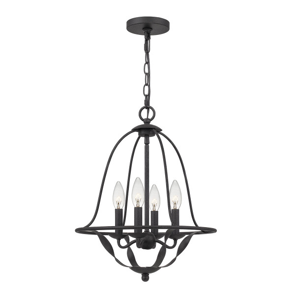 Lampa wisząca popielata Bradbury 4xE14x40W wym: 307,5x40,5x40,5 cm Quoizel 849501