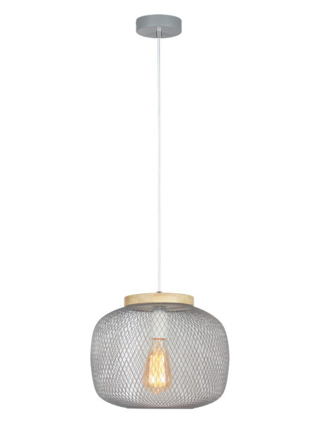 Lampa wisząca popielaty Rupert 1xE27x40W wym: 150x30x30 cm Rabalux 851449