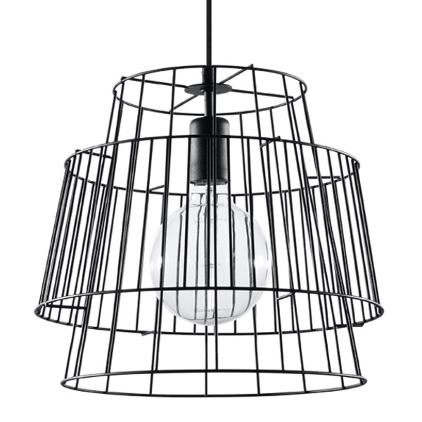 Lampa wisząca PORTAL czarna 1xE27x60W wym:130x35x35cm IP20 Pure Lume 1027235