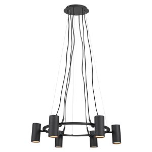 Lampa wisząca Porto 6-punktowa metalowa czarna 27101 Lampa wisząca Porto 6-punktowa metalowa czarna 27101