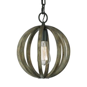 Lampa wisząca postarzane drewno Allier 1xE27x60W Feiss 850420 Lampa wisząca postarzane drewno Allier 1xE27x60W Feiss 850420