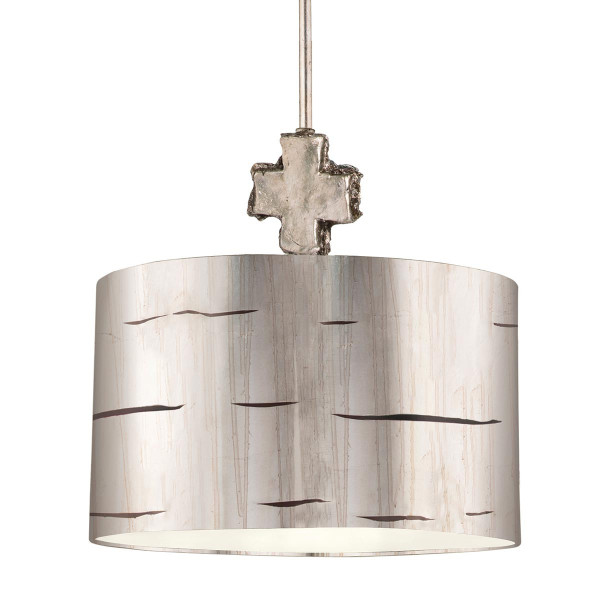 Lampa wisząca postarzane srebro Fragment 1xE27x100W Flambeau 852623