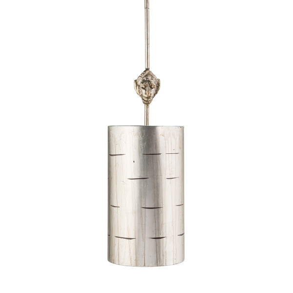 Lampa wisząca postarzane srebro Fragment 1xE27x100W Flambeau 852575