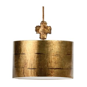 Lampa wisząca postarzane złoto Fragment 1xE27x60W Flambeau 852658 Lampa wisząca postarzane złoto Fragment 1xE27x60W Flambeau 852658