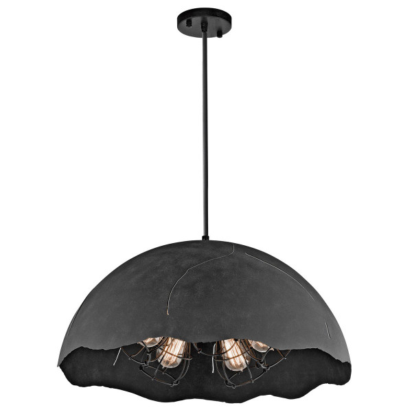 Lampa wisząca postarzany cynk Fracture 5xE27x100W Kichler 849460