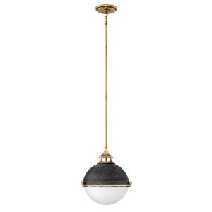 Lampa wisząca postarzany cyno-stary mosiądz Fletcher 2xE27x60W Quintiesse 849166