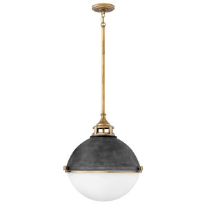 Lampa wisząca postarzany cyno-stary mosiądz Fletcher 3xE27x60W Quintiesse 849418