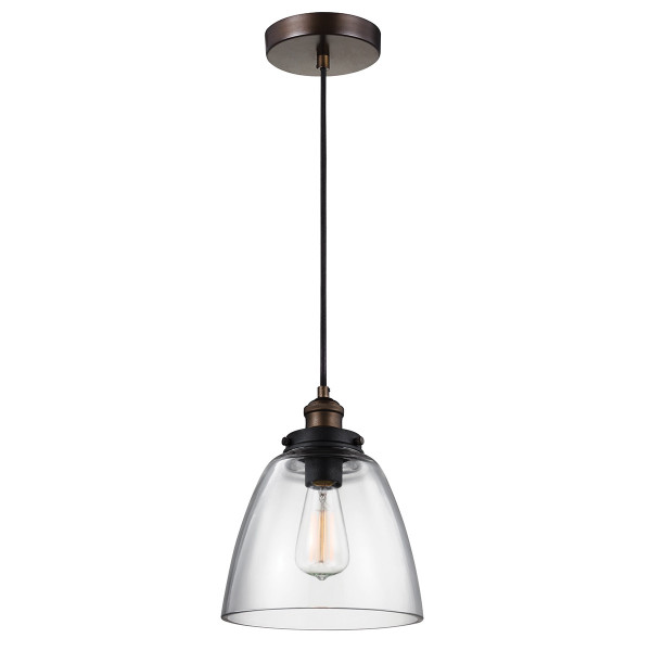 Lampa wisząca postarzany mosiądz Baskin 1xE27x60W Feiss 850307