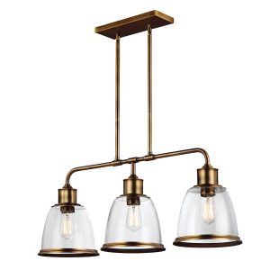 Lampa wisząca postarzany mosiądz Hobson 3xE27x60W Feiss 849478 Lampa wisząca postarzany mosiądz Hobson 3xE27x60W Feiss 849478