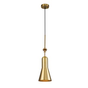 Lampa wisząca postarzany mosiądz-płatki złota Etoile 1xE27x60W Elstead 850277 Lampa wisząca postarzany mosiądz-płatki złota Etoile 1xE27x60W Elstead 850277
