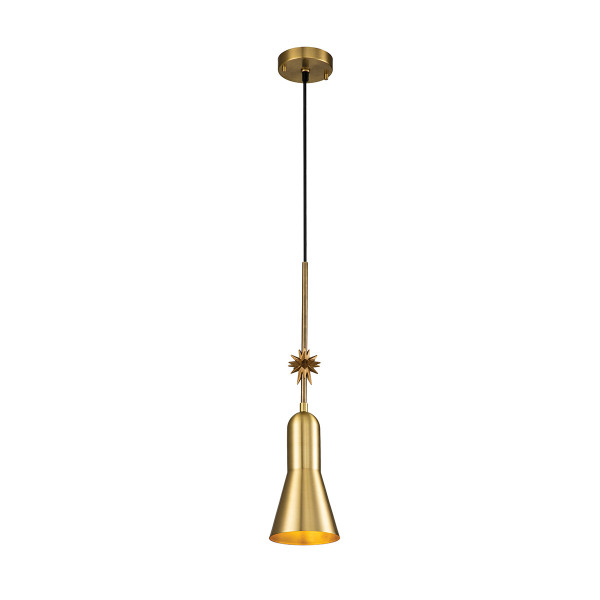 Lampa wisząca postarzany mosiądz-płatki złota Etoile 1xE27x60W Elstead 850229