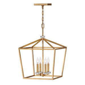 Lampa wisząca postarzany mosiądz Stinson 4xE14x60W Quintiesse 847429 Lampa wisząca postarzany mosiądz Stinson 4xE14x60W Quintiesse 847429