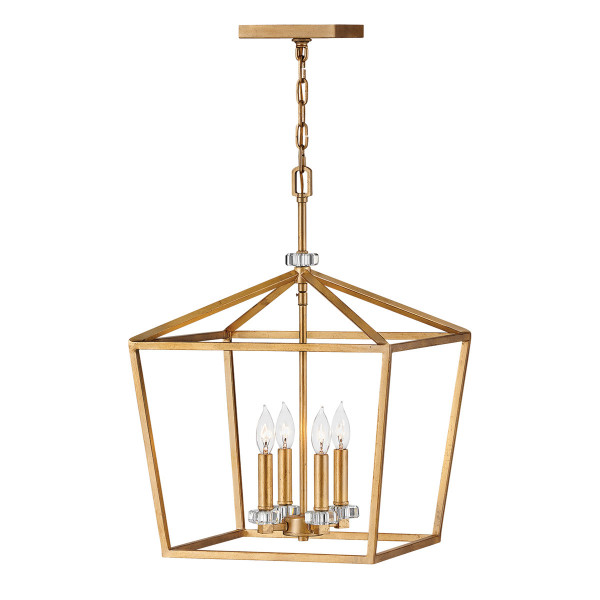 Lampa wisząca postarzany mosiądz Stinson 4xE14x60W Quintiesse 847429