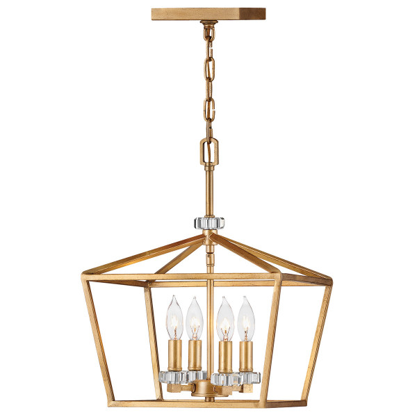 Lampa wisząca postarzany mosiądz Stinson 4xE14x60W Quintiesse 847317