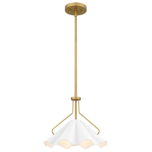 Lampa wisząca postarzany mosiądz-strukturalna biel MEJIA 1xE27x60W Quoizel 837919