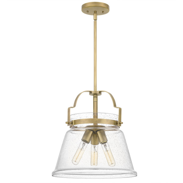 Lampa wisząca postarzany mosiądz Wimberley 3xE27x60W Quintiesse 849514