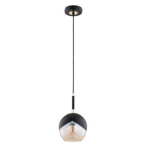 Lampa wisząca PRADA czarno-złota 1xE27x15W wym:85x15x15cm IP20 Alfa 1025640