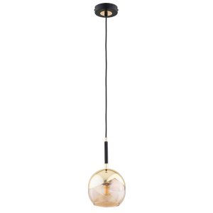 Lampa wisząca PRADA czarno-złota 1xE27x15W wym:85x15x15cm IP20 Alfa 1025625