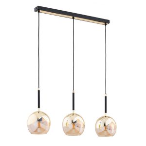 Lampa wisząca PRADA czarno-złota 3xE27x15W wym:85x15x70cm IP20 Alfa 1027029