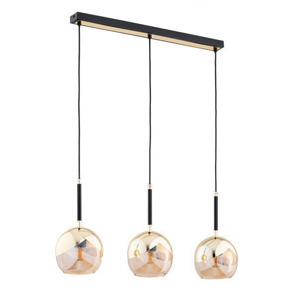 Lampa wisząca PRADA czarno-złota 3xE27x15W wym:85x15x70cm IP20 Alfa 1027029