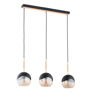 Lampa wisząca PRADA czarno-złota 3xE27x15W wym:85x15x70cm IP20 Alfa 1026993