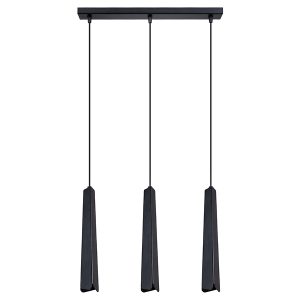 Lampa wisząca Prysm 3-punktowa 120 cm stalowa czarna 328994