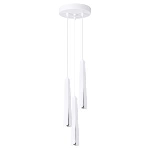 Lampa wisząca Prysm 3-punktowa stalowa biała 328991