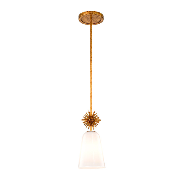 Lampa wisząca przecierane złoto-opalowy STARING 1xE27x40W Elstead 837374