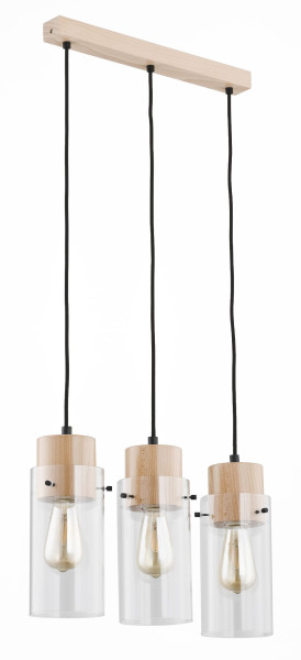 Lampa wisząca przezroczysta Tantum 3xE27x60W wym: 100x48x13 cm Alfa 854269